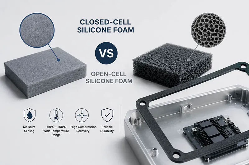 closed-cell Silicone foam vs open-cell Silicone foam